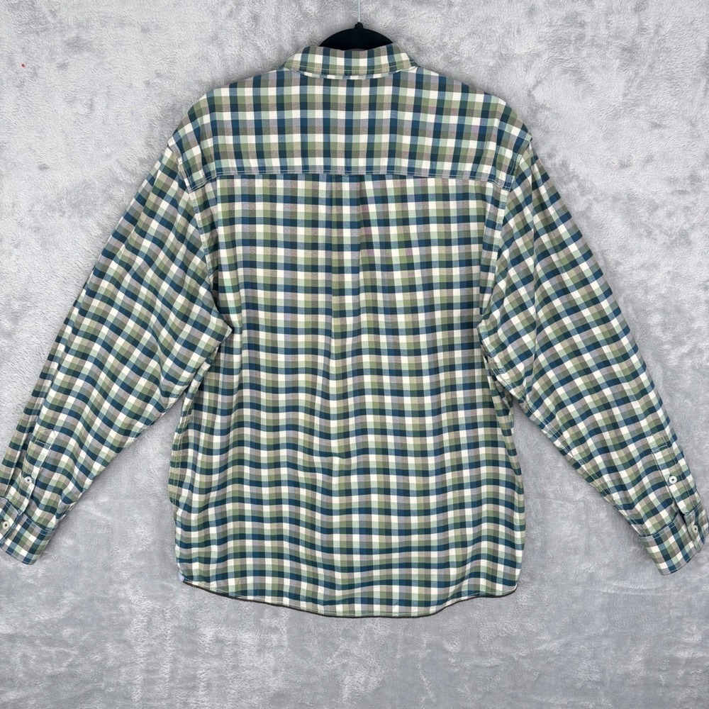 Tommy Bahama Jeans Plaid Long Sleeve Button Up Shirt Men Large Casual Green Blue - Picture 11 of 16